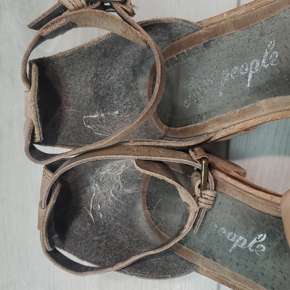 Free People Womens Ankle Leather Pointed Toe Loafer Flats shoes sz 37/6.5-7 - Picture 6 of 13